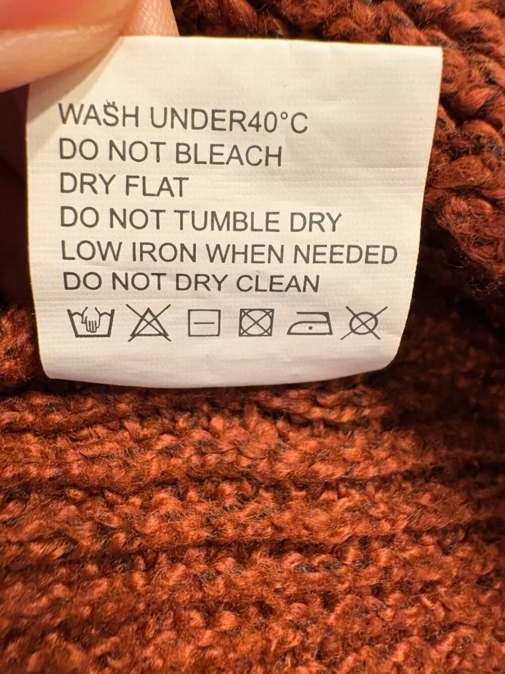 Rust Brown Twist Front Cropped Dolman Sleeve Knit Sweater Medium